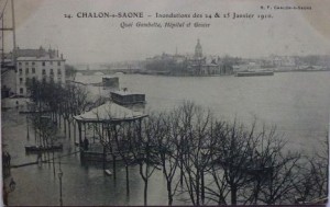 Chalon_inondation des 24 et 25 janvier 1910. 3 Chalon_inondation des 24 et 25 janvier 1910.