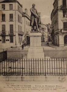 Chalon_évolution Statue de Nicéphore Niépce. 1